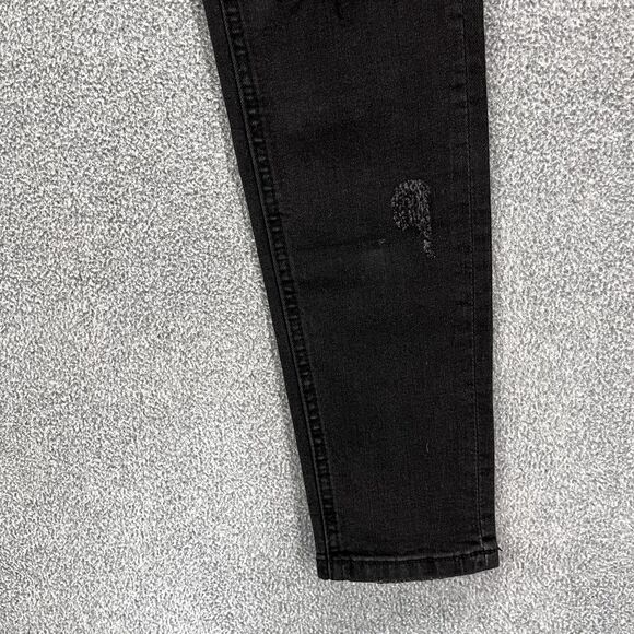 Supredenim Jeans Juniors 8 Black Distressed Skinny ultra Ripped Mid rise - Picture 9 of 15